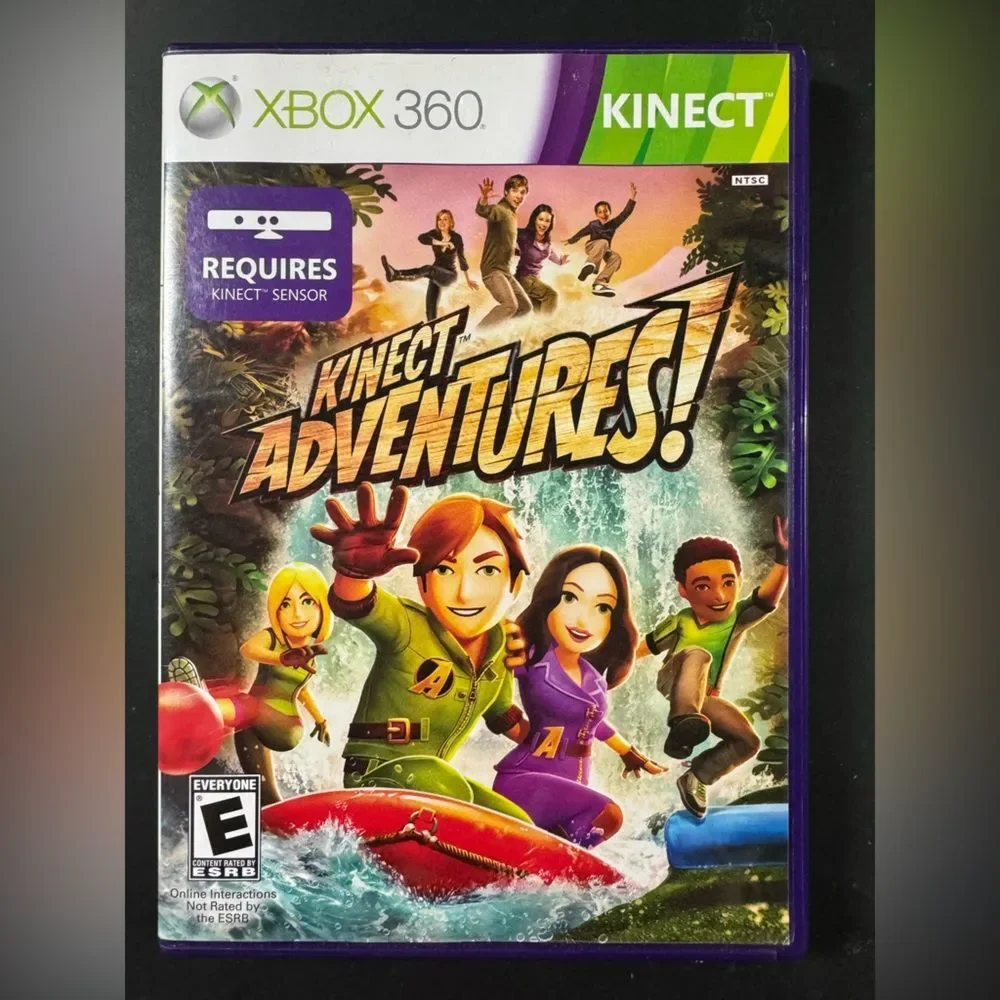 Microsoft Xbox 360 Kinect Motion Sensor Bar Black 1414 Kinect Adventures Bundle
